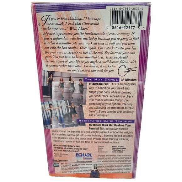 Cher Fitness Body Confidence VHS Tape Workout Exercise Health CBS Fox Video - Picture 3 of 9